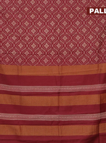 Bhagalpuri saree maroon with allover bandhani prints and zari woven border - {{ collection.title }} by Prashanti Sarees