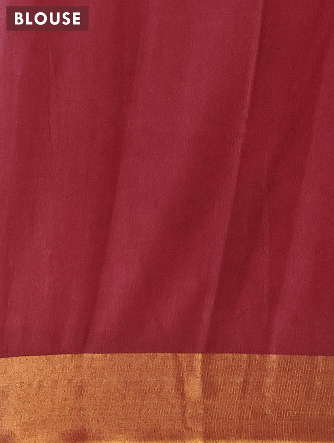 Bhagalpuri saree maroon with allover bandhani prints and zari woven border - {{ collection.title }} by Prashanti Sarees