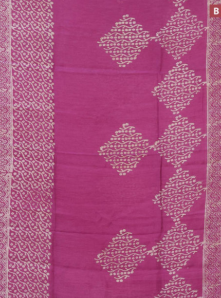 Bhagalpuri saree purple with butta prints and zari woven border - {{ collection.title }} by Prashanti Sarees