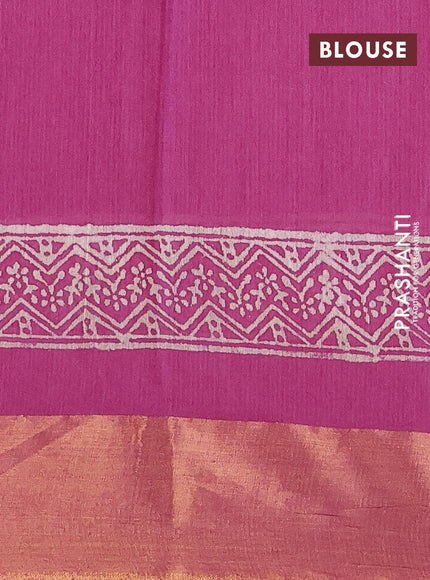 Bhagalpuri saree purple with butta prints and zari woven border - {{ collection.title }} by Prashanti Sarees