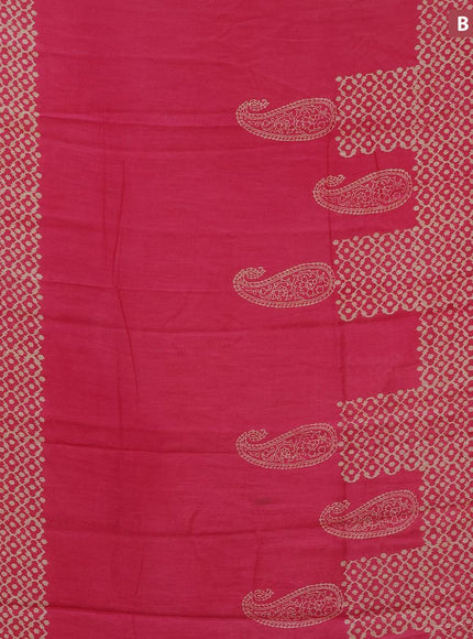 Bhagalpuri saree pink with paisley butta prints and zari woven border - {{ collection.title }} by Prashanti Sarees