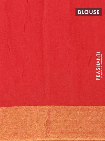 Bhagalpuri saree red with allover floral butta prints and zari woven border - {{ collection.title }} by Prashanti Sarees