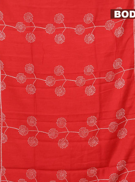 Bhagalpuri saree red with butta prints and zari woven border - {{ collection.title }} by Prashanti Sarees