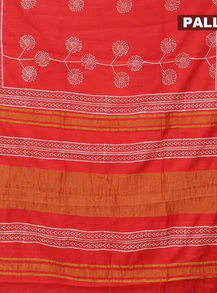 Bhagalpuri saree red with butta prints and zari woven border - {{ collection.title }} by Prashanti Sarees