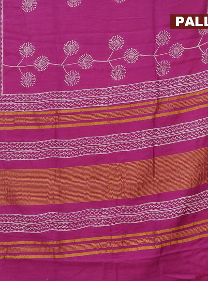 Bhagalpuri saree purple with butta prints and zari woven border - {{ collection.title }} by Prashanti Sarees