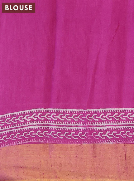 Bhagalpuri saree purple with butta prints and zari woven border - {{ collection.title }} by Prashanti Sarees