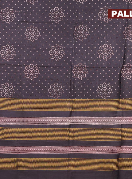 Bhagalpuri saree black with allover bandhani prints and zari woven border - {{ collection.title }} by Prashanti Sarees