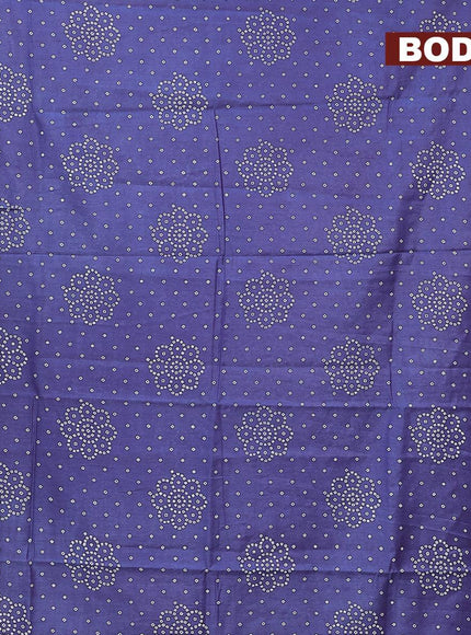 Bhagalpuri saree blue with allover bandhani prints and zari woven border - {{ collection.title }} by Prashanti Sarees