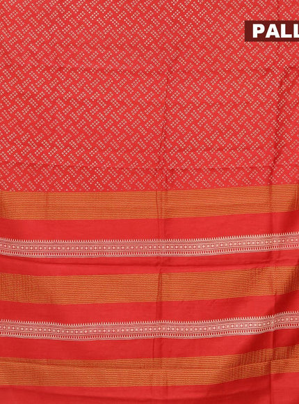 Bhagalpuri saree red with allover bandhani prints and zari woven border - {{ collection.title }} by Prashanti Sarees