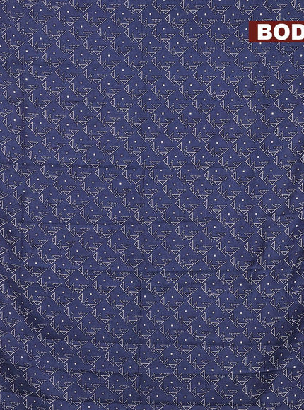 Bhagalpuri saree blue with allover geometric prints and zari woven border - {{ collection.title }} by Prashanti Sarees