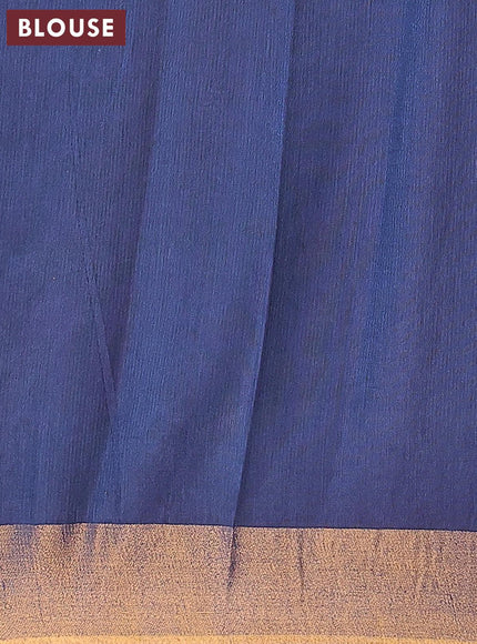 Bhagalpuri saree blue with allover geometric prints and zari woven border - {{ collection.title }} by Prashanti Sarees