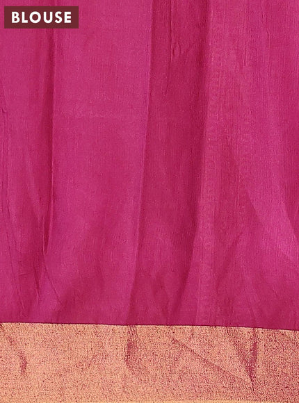 Bhagalpuri saree purple with allover geometric prints and zari woven border - {{ collection.title }} by Prashanti Sarees