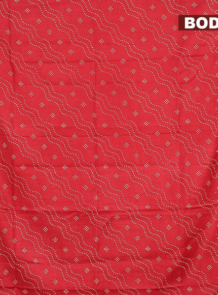 Bhagalpuri saree red with allover bandhani prints and zari woven border - {{ collection.title }} by Prashanti Sarees