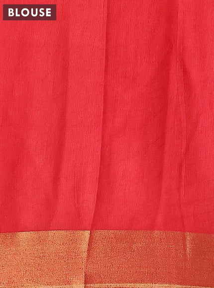 Bhagalpuri saree red with allover bandhani prints and zari woven border - {{ collection.title }} by Prashanti Sarees