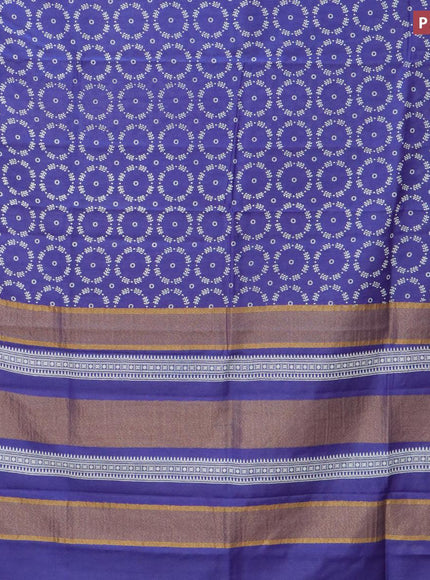 Bhagalpuri saree blue with allover butta prints and zari woven border - {{ collection.title }} by Prashanti Sarees