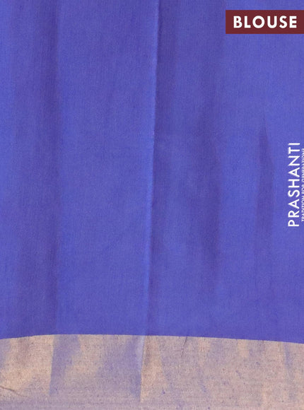 Bhagalpuri saree blue with allover butta prints and zari woven border - {{ collection.title }} by Prashanti Sarees