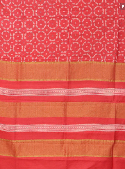 Bhagalpuri saree red with allover butta prints and zari woven border - {{ collection.title }} by Prashanti Sarees