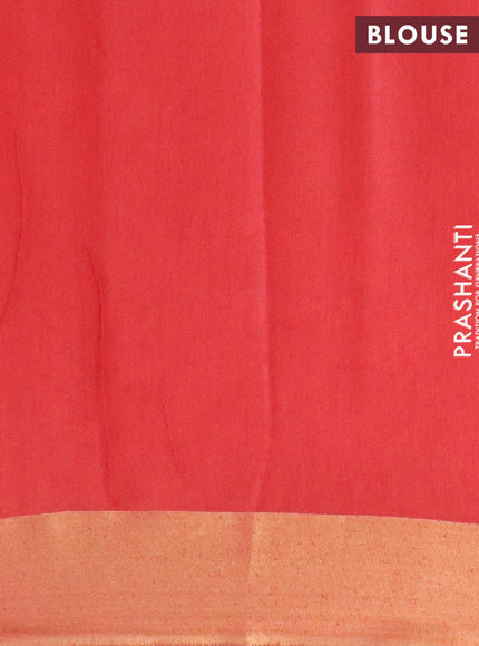 Bhagalpuri saree red with allover butta prints and zari woven border - {{ collection.title }} by Prashanti Sarees