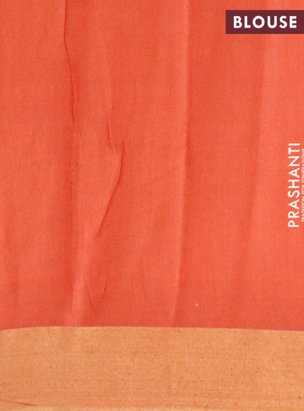 Bhagalpuri saree orange with allover butta prints and zari woven border - {{ collection.title }} by Prashanti Sarees