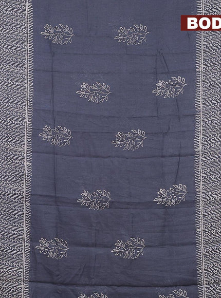 Bhagalpuri saree grey with butta prints and zari woven border - {{ collection.title }} by Prashanti Sarees