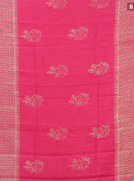 Bhagalpuri saree pink with butta prints and zari woven border - {{ collection.title }} by Prashanti Sarees