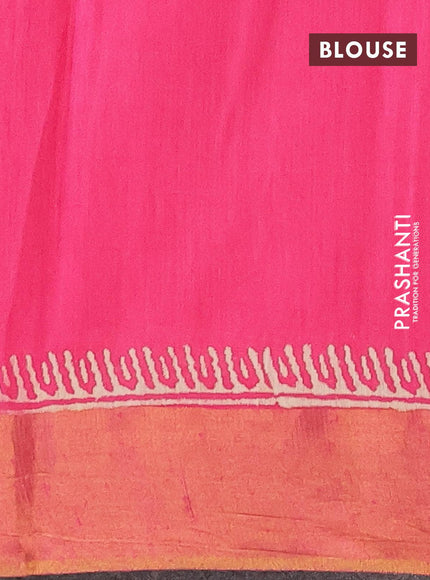 Bhagalpuri saree pink with butta prints and zari woven border - {{ collection.title }} by Prashanti Sarees