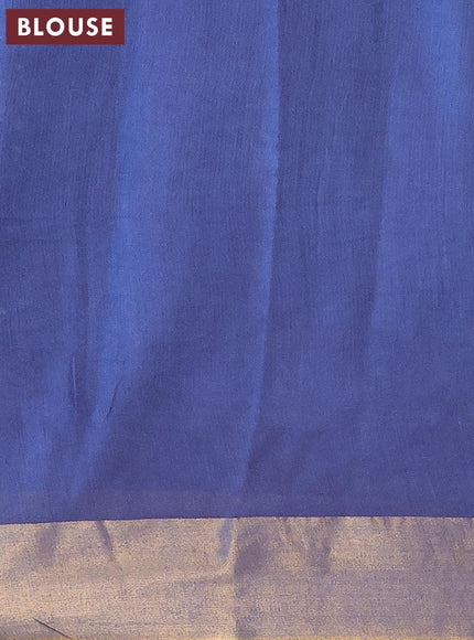 Bhagalpuri saree blue with allover prints and zari woven border - {{ collection.title }} by Prashanti Sarees