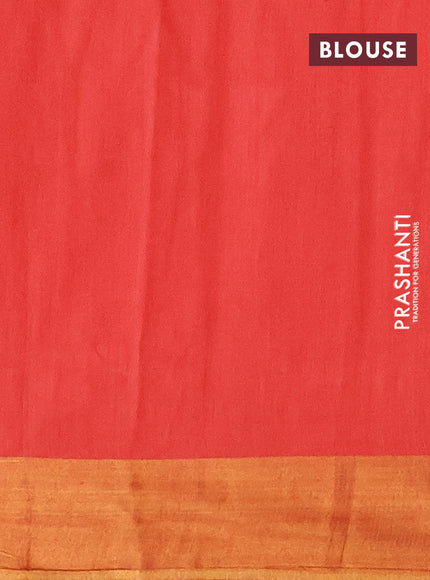 Bhagalpuri saree red with allover prints and zari woven border - {{ collection.title }} by Prashanti Sarees