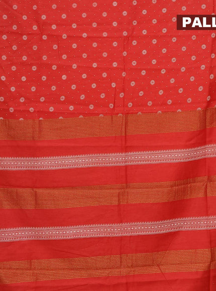 Bhagalpuri saree red with allover butta prints and zari woven border - {{ collection.title }} by Prashanti Sarees