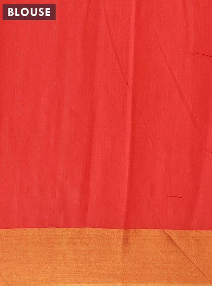 Bhagalpuri saree red with allover butta prints and zari woven border - {{ collection.title }} by Prashanti Sarees