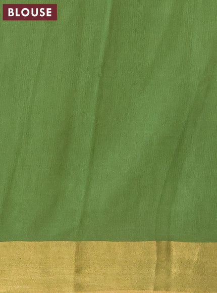 Bhagalpuri saree green with allover butta prints and zari woven border - {{ collection.title }} by Prashanti Sarees