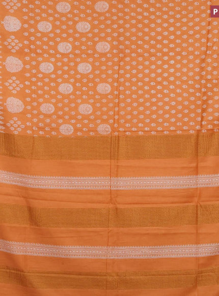 Bhagalpuri saree pale orange with allover butta prints and zari woven border - {{ collection.title }} by Prashanti Sarees