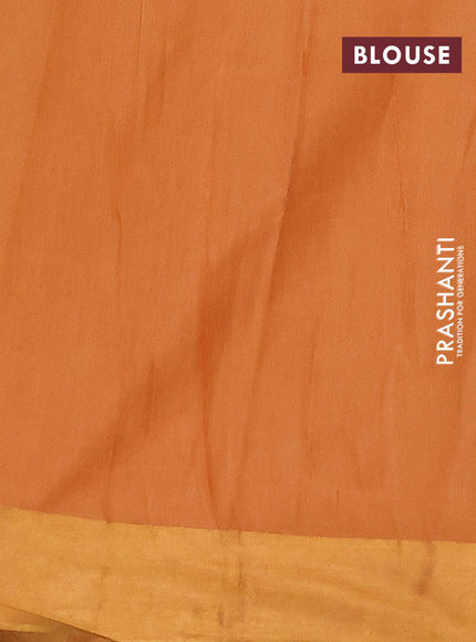 Bhagalpuri saree pale orange with allover butta prints and zari woven border - {{ collection.title }} by Prashanti Sarees