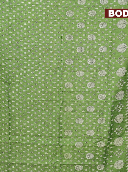 Bhagalpuri saree green with allover butta prints and zari woven border - {{ collection.title }} by Prashanti Sarees