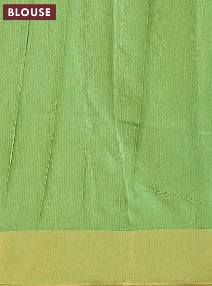 Bhagalpuri saree green with allover butta prints and zari woven border - {{ collection.title }} by Prashanti Sarees