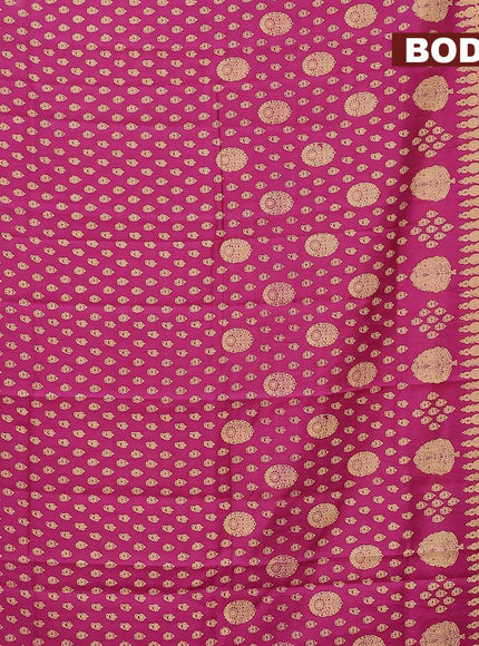 Bhagalpuri saree pink with allover butta prints and zari woven border - {{ collection.title }} by Prashanti Sarees