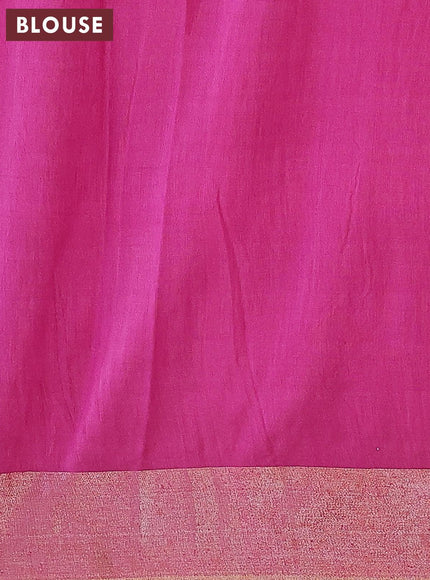 Bhagalpuri saree pink with allover butta prints and zari woven border - {{ collection.title }} by Prashanti Sarees