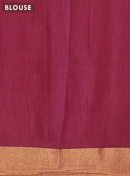 Bhagalpuri saree wine shade with allover butta prints and zari woven border - {{ collection.title }} by Prashanti Sarees