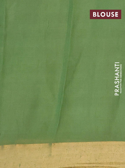 Bhagalpuri saree green with allover butta prints and zari woven border - {{ collection.title }} by Prashanti Sarees