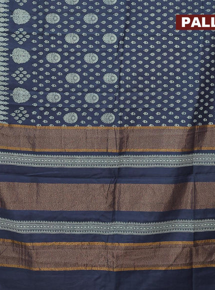 Bhagalpuri saree blue with allover butta prints and zari woven border - {{ collection.title }} by Prashanti Sarees