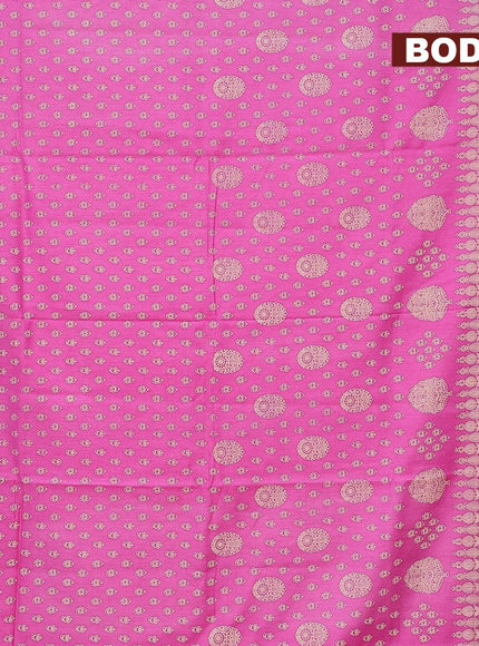 Bhagalpuri saree pink with allover butta prints and zari woven border - {{ collection.title }} by Prashanti Sarees