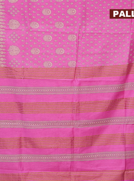 Bhagalpuri saree pink with allover butta prints and zari woven border - {{ collection.title }} by Prashanti Sarees