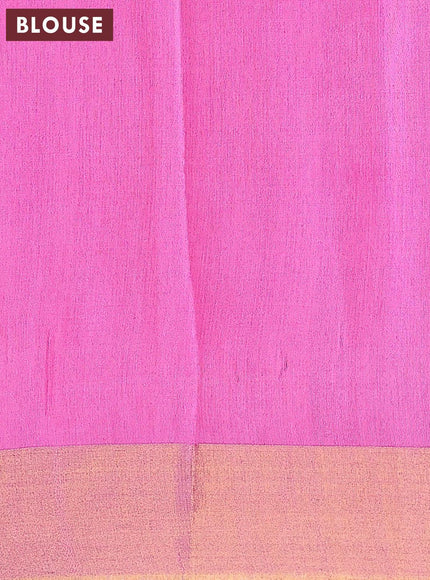 Bhagalpuri saree pink with allover butta prints and zari woven border - {{ collection.title }} by Prashanti Sarees