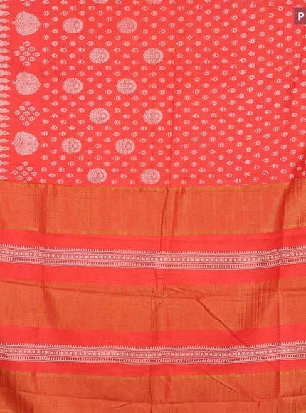 Bhagalpuri saree red with allover butta prints and zari woven border - {{ collection.title }} by Prashanti Sarees