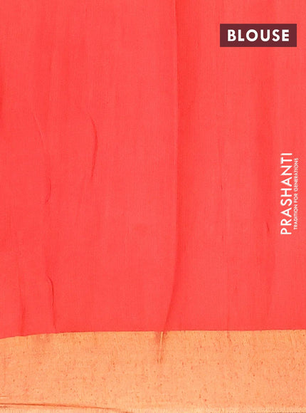 Bhagalpuri saree red with allover butta prints and zari woven border - {{ collection.title }} by Prashanti Sarees