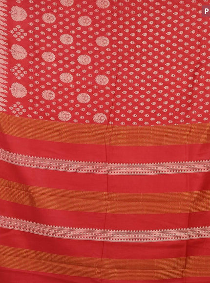 Bhagalpuri saree maroon with allover butta prints and zari woven border - {{ collection.title }} by Prashanti Sarees