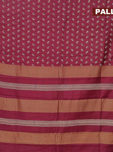 Bhagalpuri saree deep maroon with allover butta prints and zari woven border - {{ collection.title }} by Prashanti Sarees