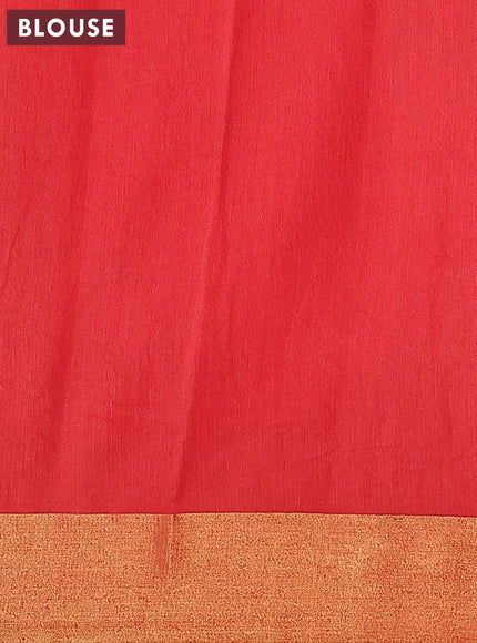 Bhagalpuri saree red with allover butta prints and zari woven border - {{ collection.title }} by Prashanti Sarees