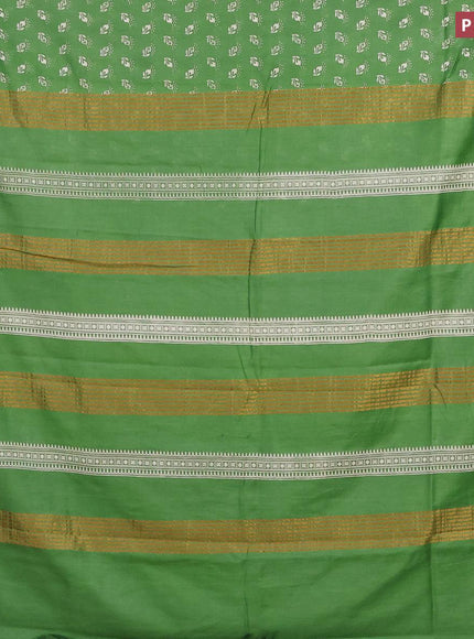 Bhagalpuri saree green with allover butta prints and zari woven border - {{ collection.title }} by Prashanti Sarees