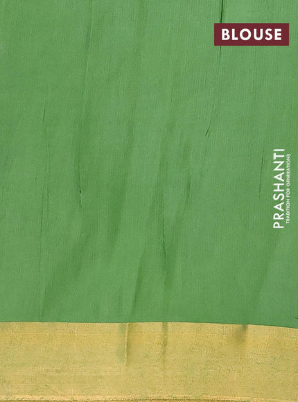 Bhagalpuri saree green with allover butta prints and zari woven border - {{ collection.title }} by Prashanti Sarees